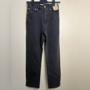 Madewell Black High-Rise Straight Jeans